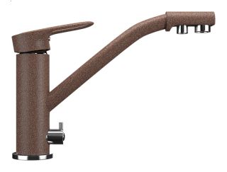 Смеситель для кухни Ulgran Classic U-010-307 с дополнительным краном для питьевой воды терракот